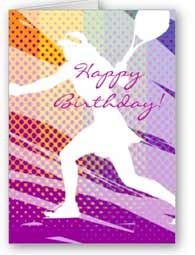 Birthday card for tennis player