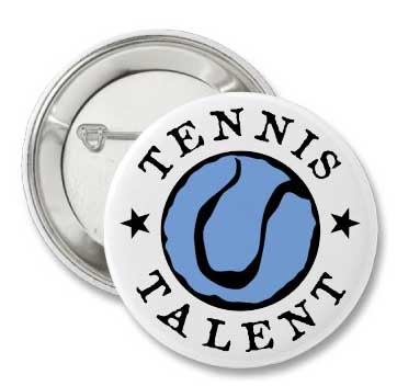 Tennis button with print