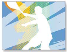 Cool tennis postcard