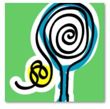 Tennis poster with print