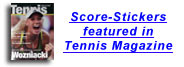 Score-Stickers featured in Tennis Magazine